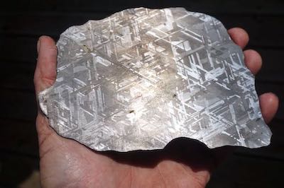 Photo of an etched Henbury Iron Meteorite